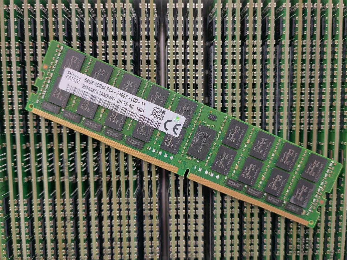 SKhynix メモリ 64GB (16GB×4) DDR4-2400 SK Hynix 64GB DDR4 2400 4DRx4 PC4-19200 HMAA8GL7AMR4N-UH 288p