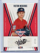 2019 Stars and Stripes 17U Team Autographs Victor Mederos Black Ink Auto 17/25