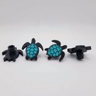 Sea Turtle Tire Valve Stem Caps, set of Four. Schrader Valve Cover Made to Order