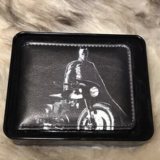 New In Box Buckle-Down Men's Bi-fold Wallet - Batman & Motorcycle