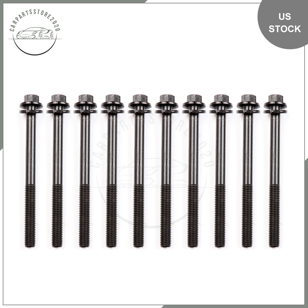 10 pcs/set Head Bolts 9102 Fits Saturn SC SC2 SL2 SW2 1.9L 4Cyl. DOHC