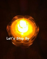 Flicker 12 LED Yellow SUBMERSIBLE Wedding Party Decor Vase Candle Tea Light