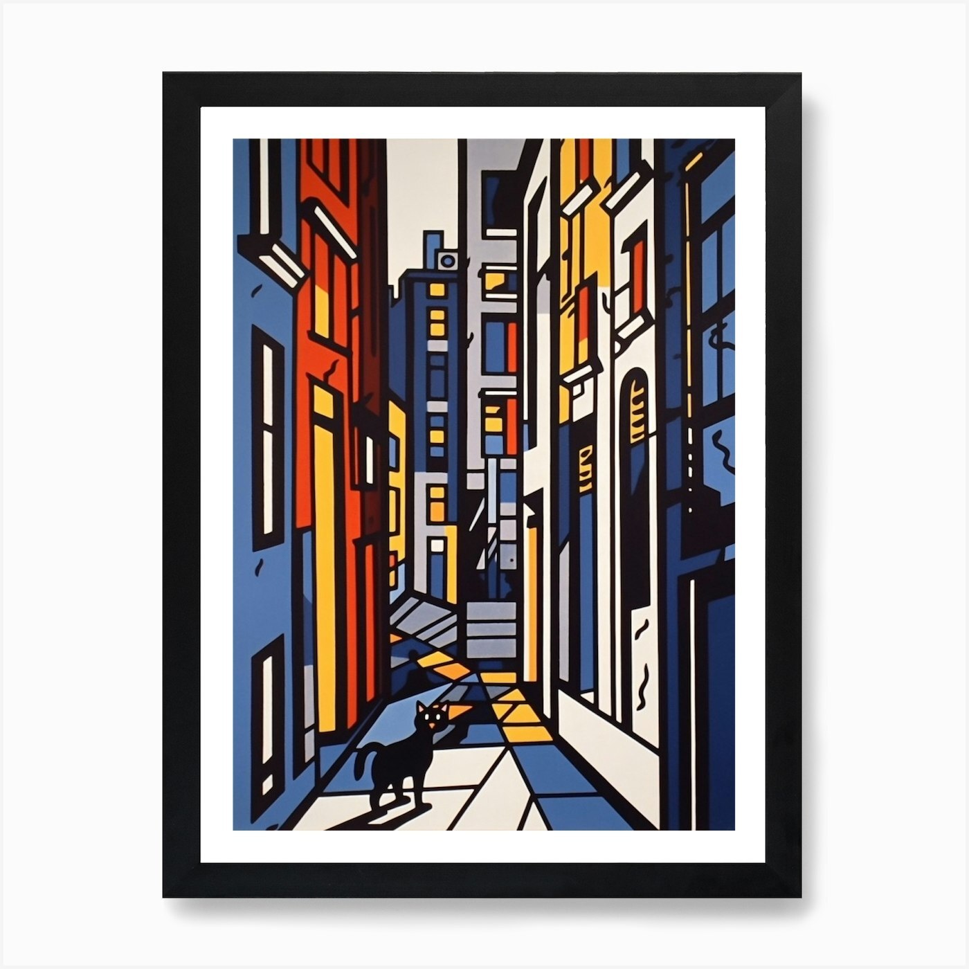 Painting Of Vienna With A Wall Art Print Framed Canvas Picture Poster