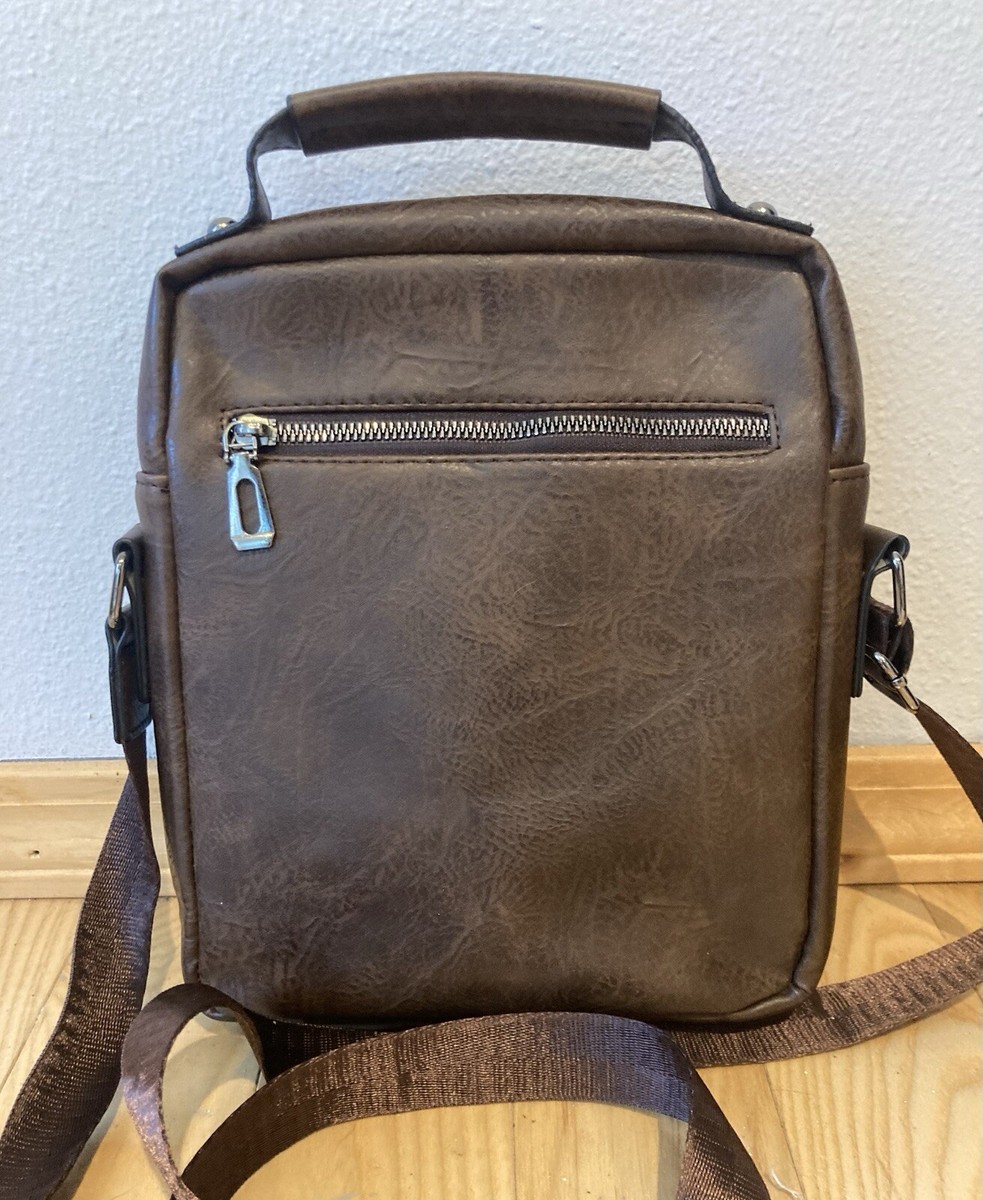 Weixier Messenger PU Leather Business Travel Mens Crossbody