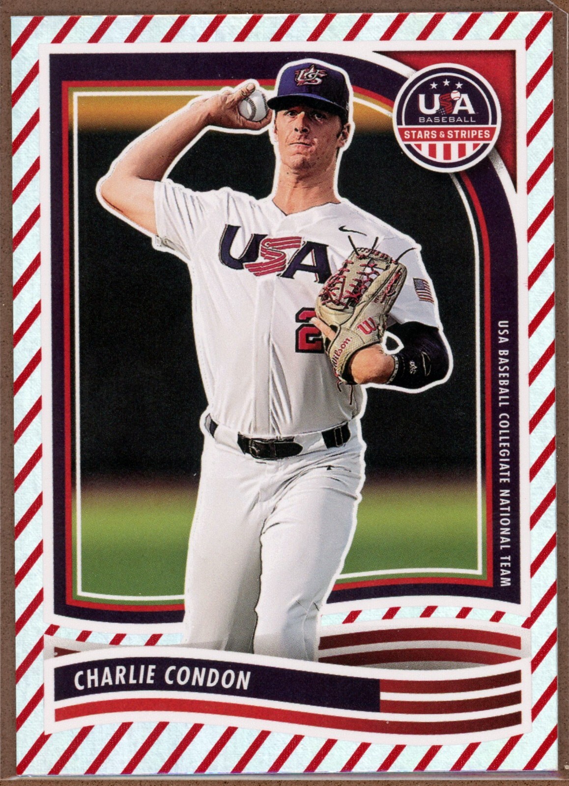 2024 Panini USA Stars & Stripes STARS #13 Red Lines Charlie Condon Rookie