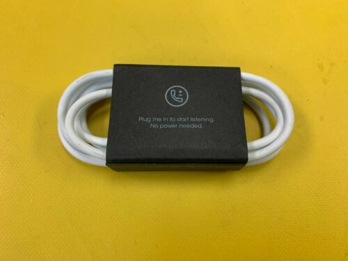 Genuine Audio Cable 3.5mm/L Cord/ for Beats by Dr Dre Headphones Aux & Mic White - Picture 1 of 3