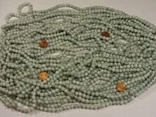 15 Strands 30" China Marble Grey Spray Painted Glass Beads Wholesale Lot YU-35 