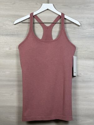 Lululemon Ebb To Street Tank Top Size 6 B/C Cup   Brier Rose BRRO 75130