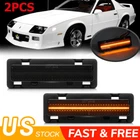 2x Smoked LED Bumper Side Marker Light For 1982-92 Chevy Camaro Pontiac Firebird