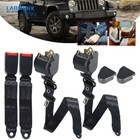 2 Set Universal 3 Point Retractable Seat Belts For Jeep CJ YJ Wrangler 1982-1995