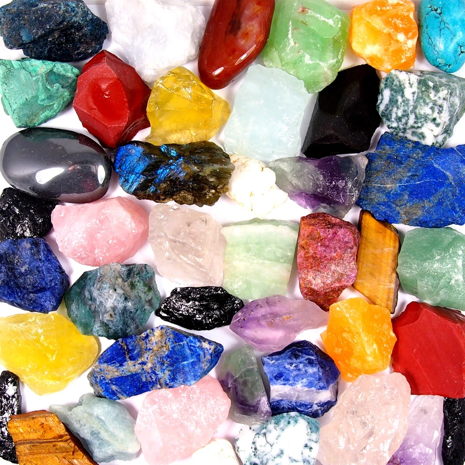 MARKENLOS Rohsteine Wassersteine Edelsteine Mischung Edelstein Rohstein Wellness Heilstein