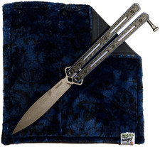 50 WAYS POCKET POCKET HANK Everyday Carry EDC Gear Floral Blue Navy Plush