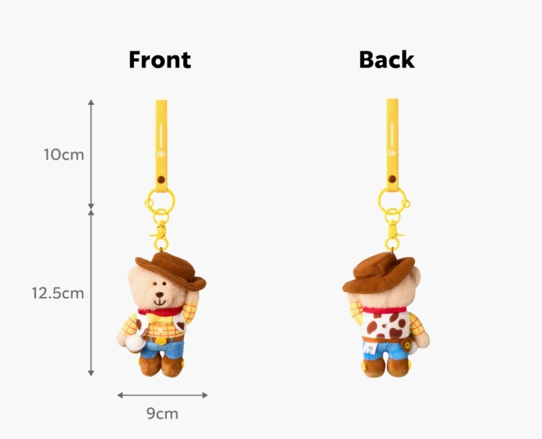 Starbucks Korea 2026 Toy Story Bearista Keychain 4 types Limited