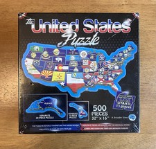 NEW- The United States of America 500 piece Jigsaw Puzzle 32" x 16" NIB/Sealed
