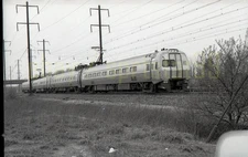 Budd Metroliner Passenger Train Action Shot - Vintage Railroad Negative