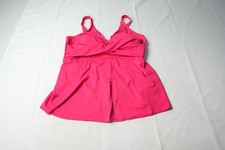 Swimsuits For All Women's Plus V-Neck Tankini Top EH6 Salsa Size 20 3X NWT