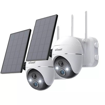 2K PTZ Dome Überwachungskamera WIFI Kamera Außen Akku 4xZoom 2-Wege-Audio, Alexa