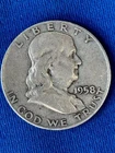 Franklin Half Dollar 1958-D 50C 90% Silver Circulated KM#195 Denver (243)