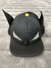 Batman Kids 3D Snapback Hat Black Yellow Bat Ears Eyes DC Comics Licensed Cap