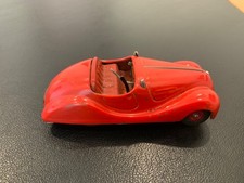 Schuco Examico 4001 Windup Metal Car Maroon Red Original Vintage 1940s Germany