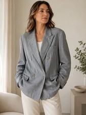 JOOP! Vintage Long Blazer Gr. 38 Grau Oversiz...