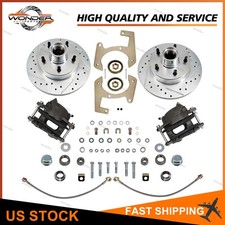 For 1947 1948 - 1959 Chevy Half-ton Truck Drilledslotted Deluxe Disc Brake Kit