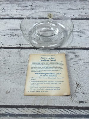 NIB Princess House Crystal Heritage Individual Chip & Dip Bowl #125