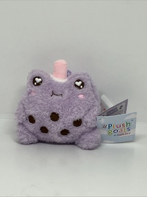 #Plush Goals Cuddle Barn Wawa Happy Purple Boba Frog Plush Clip New With Tags
