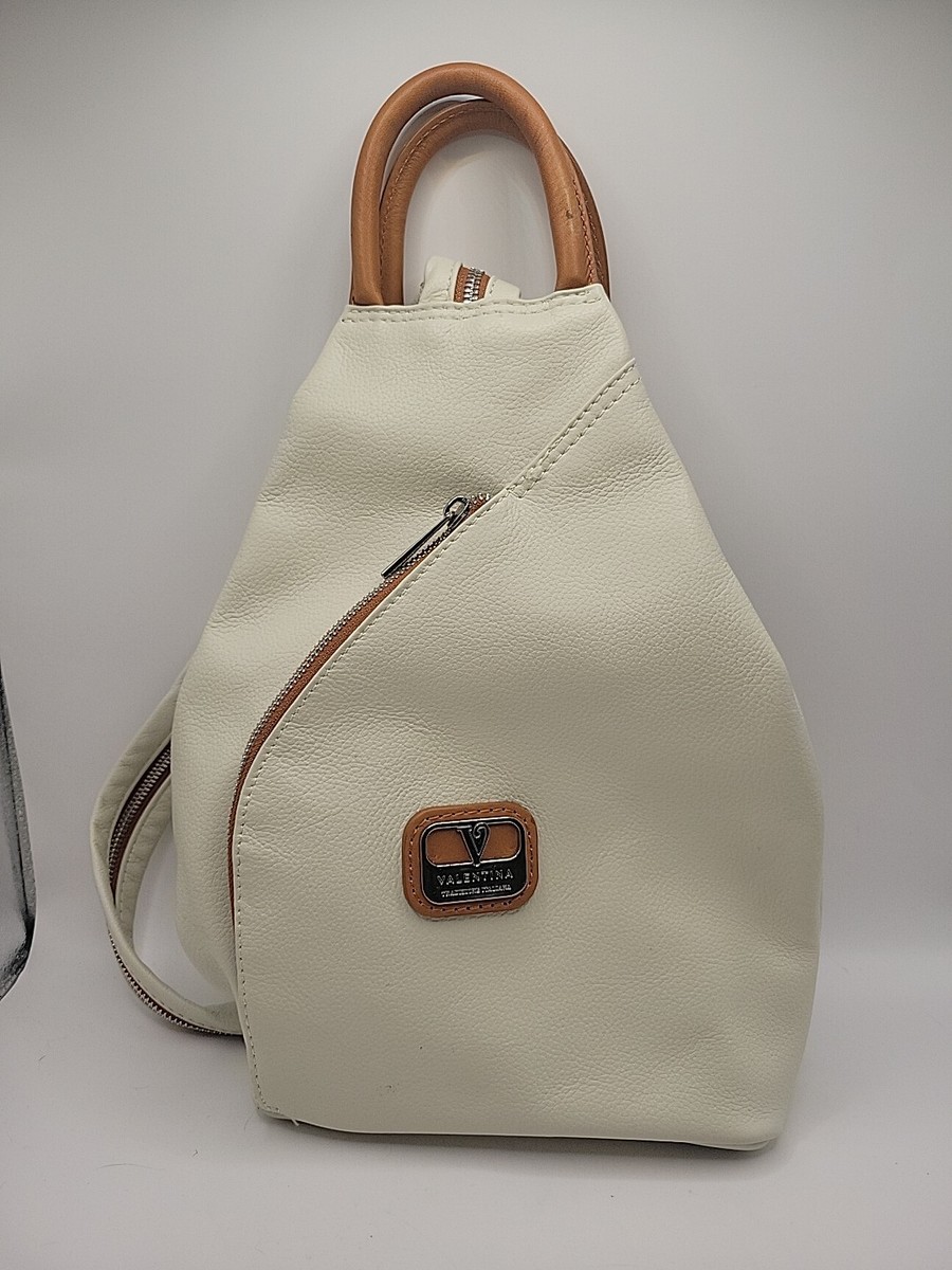 Valentina Brown Fine Italian Leather Convertible Backpack  display picture 2