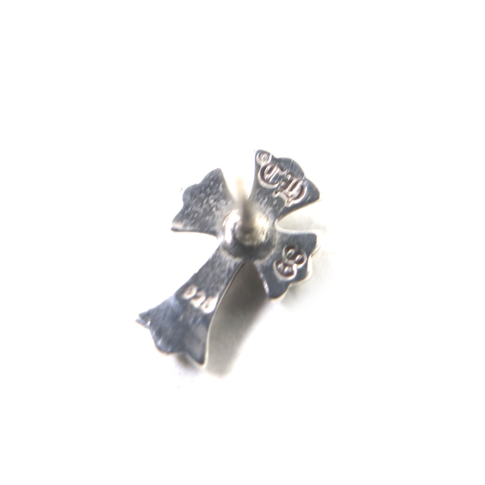 Great CHROME HEARTS Pierce CH cross fat stud Silver 925 mens thumbnail 5