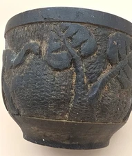 Antique Hand-Carved Wooden Bowl with Animal & Geometric Motifs | Primitive Folk