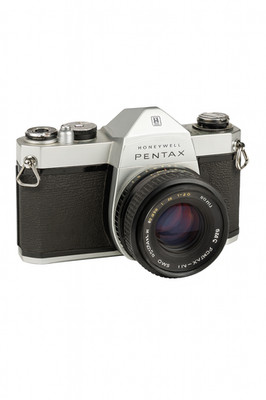 Title: Vintage Honeywell Pentax 35mm SLR Film Camera w/ SMC Takumar 55mm f/2 Len