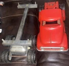 Tonka Logging Semi-Truck 1950's Pressed Steel Good Original Old Toy 24 " Long