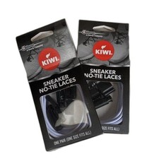 Kiwi Sneaker No-Tie Laces NEW 2 packs shoelaces White