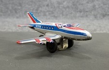 Small Tin Litho Friction Toy Airplane 4" Long McDonnell 220 Made in Japan