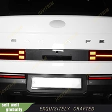 For Hyundai Santa Fe 2024 2025 Carbon Rear Trunk Tailgate Door Handle Cover Trim