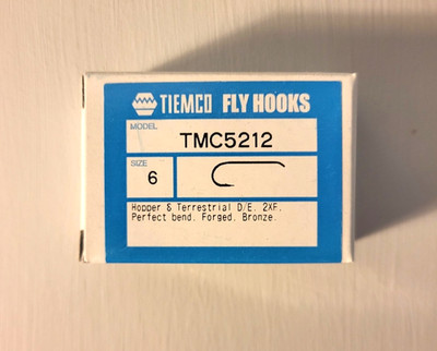 100 Tiemco Fly Tying Hooks, TMC 5212, Size 6