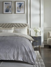 Next Grey Madison Quilted Bedspread/home Office Living Room Blanket Sofa Throw