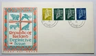 Ireland 1977 Strip Of 4 Coil Stamps from Multivalue Rolls CS4 (No wmk)  FDC RARE