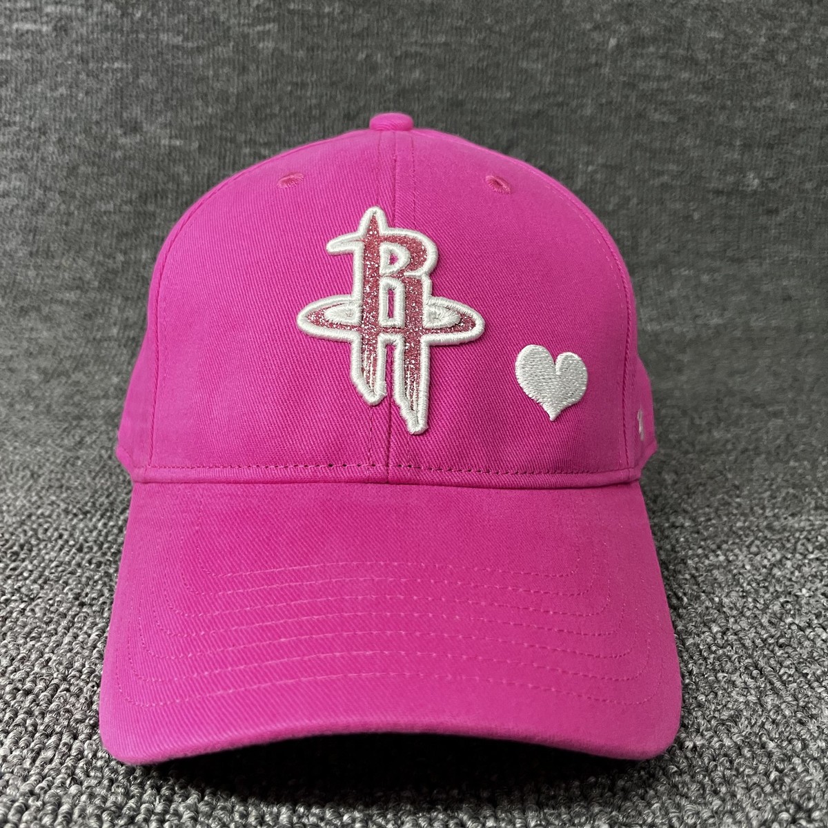 Houston Rockets '47 Brand Girls Sugar Sweet Pink Glitter Heart Youth Adjustable