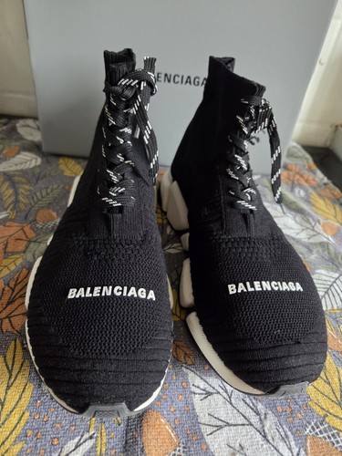 Balenciaga Black Speed Lace Up 2.0 - UK 6 - EU 40 - Fit UK 7 Perfectly - Picture 4 of 10