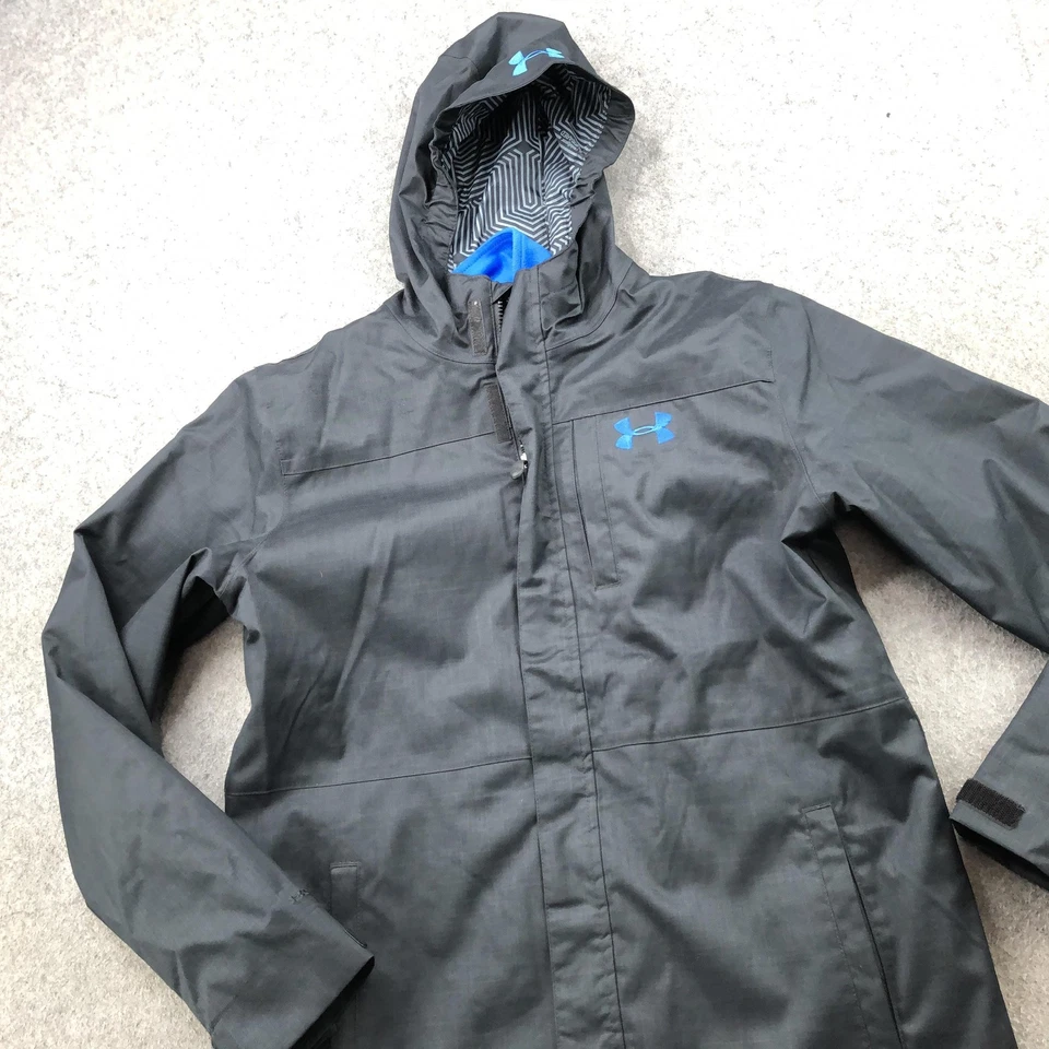Куртка молодежная Under Armour XL черная синяя с капюшоном ColdGear инфракрасная штормовая - Изображение 2 из 4
