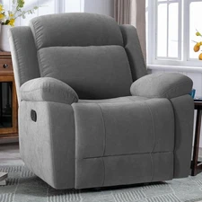 CANMOV Rocker Recliner Chair for Adults, Manual Recliner Chair