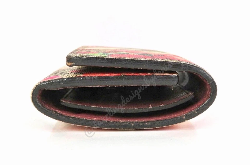 Auténtico estuche porta llaves GUCCI marrón GG PVC flores estampado floral Foto 4 de 4