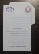 KGVI Postal Stationery Airmail Letter 6d Stamped to Order Mint (ASP1)