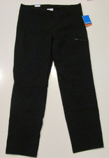 NWT Womens COLUMBIA Black Active Fit Straight Leg Fleece Lined Pants Size XXL