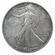 Better Date 1990 American Silver Eagle 1 Troy Oz .999 Fine Silver *708
