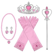 Orgrimmar Princess Dress Up Set Accessories Crown Tiara for Girls Pink
