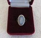 VINTAGE  STERLING SILVER  WEDGWOOD  RING   SIZE 5