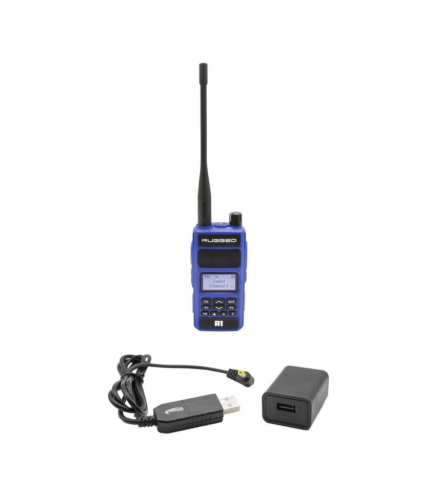 Rugged Radios R1, One Blue Plastic Radio Rugged R1 Handheld Digital & Analog Uhf - Image 3 of 4